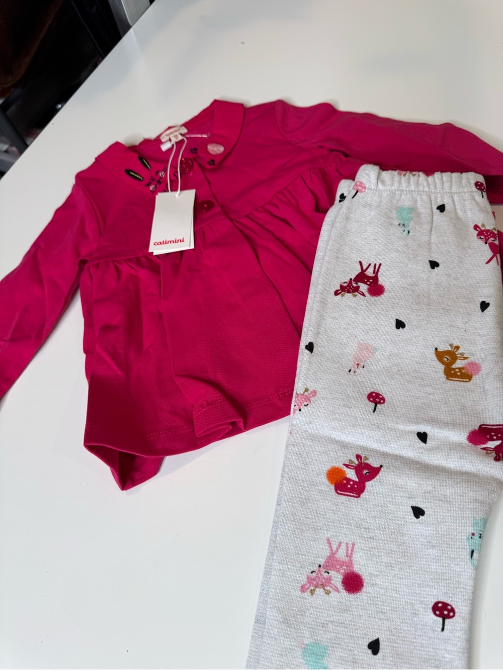 Catimini Baby Girl 2-Piece Outfit Set Size 18 Months NWT